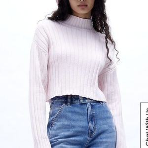PacSun Light Pink Ribbed Sweater